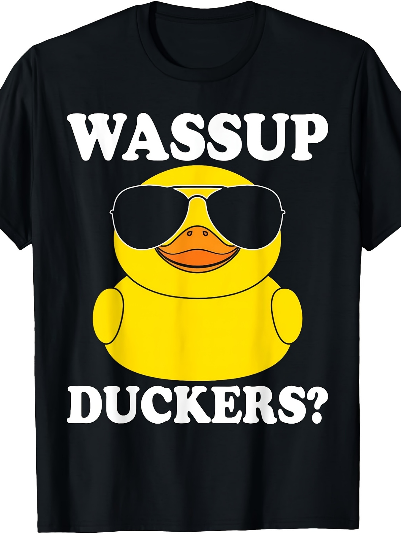 Summer Clothing Drawing - เสื้อยืด Wassup Duckers ลายเป็ดยางสุดฮา สไตล์วินเทจ คอกลม
