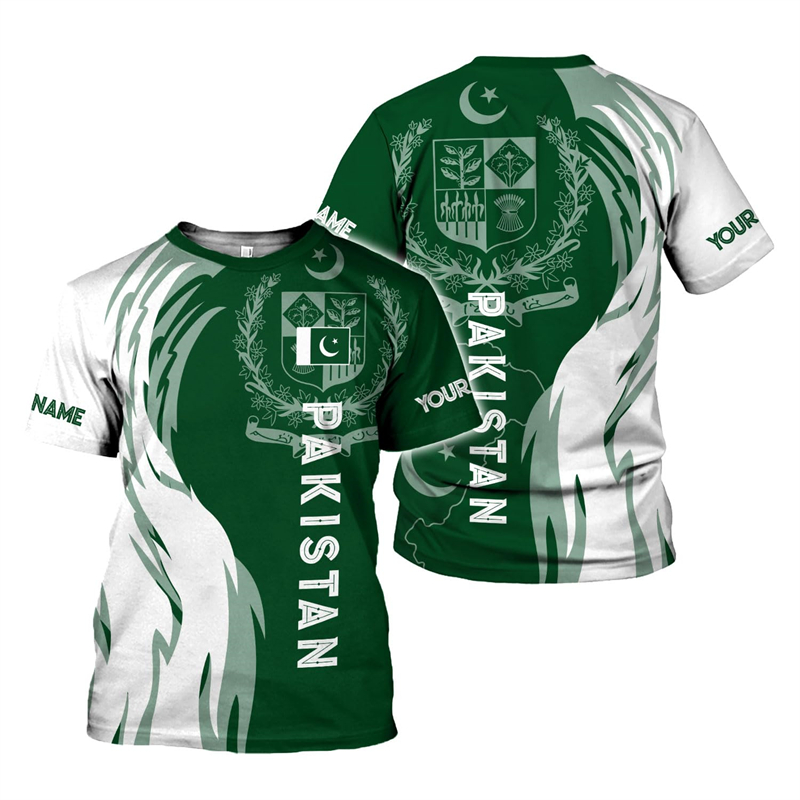 Summer Clothing Pakistan - ปากีสถานธง 3Dพิมพ์ผู้ชายเสื้อยืดสําหรับชายเสื้อผ้าฤดูร้อนUnisexเสื้อแขนสั้นแฟชั่นTees Streetwear Harajuku Tเสื้อ