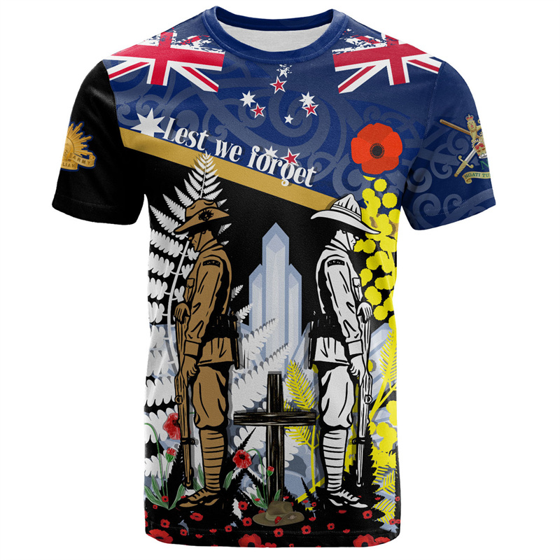 Summer Clothing Nz - เสื้อยืดแฟชั่นพิมพ์ลาย3D สำหรับผู้ชายเสื้อยืดลายธงชาติเมารีพร้อมเฟิร์นสีเงินเสื้อยืดลายธงชาติเสื้อ