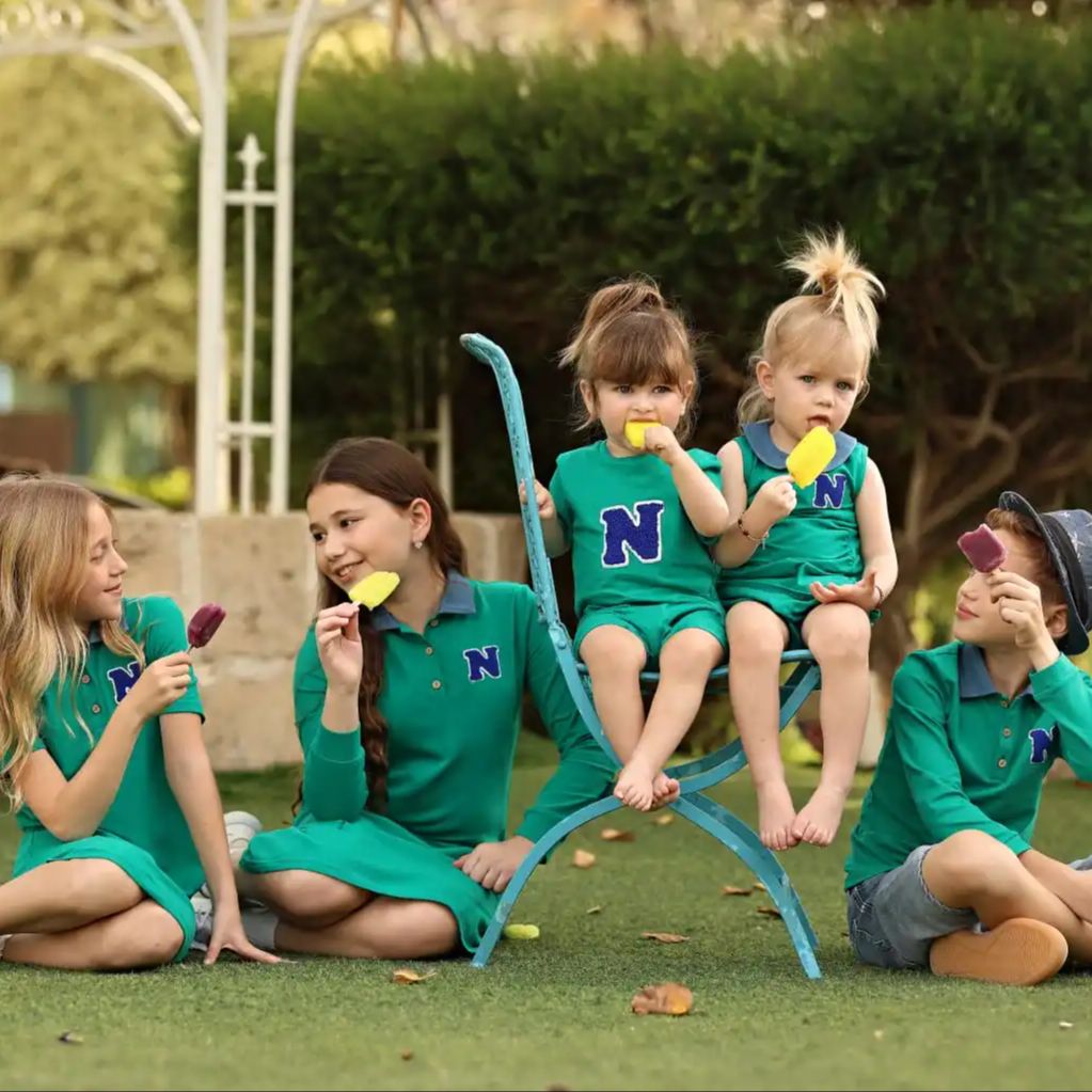 Summer Clothing Baby Girl - ชุดเสื้อโปโลสีเขียว SS คอลเลคชั่นมาลี ปี 2026 สำหรับเด็กผู้หญิง