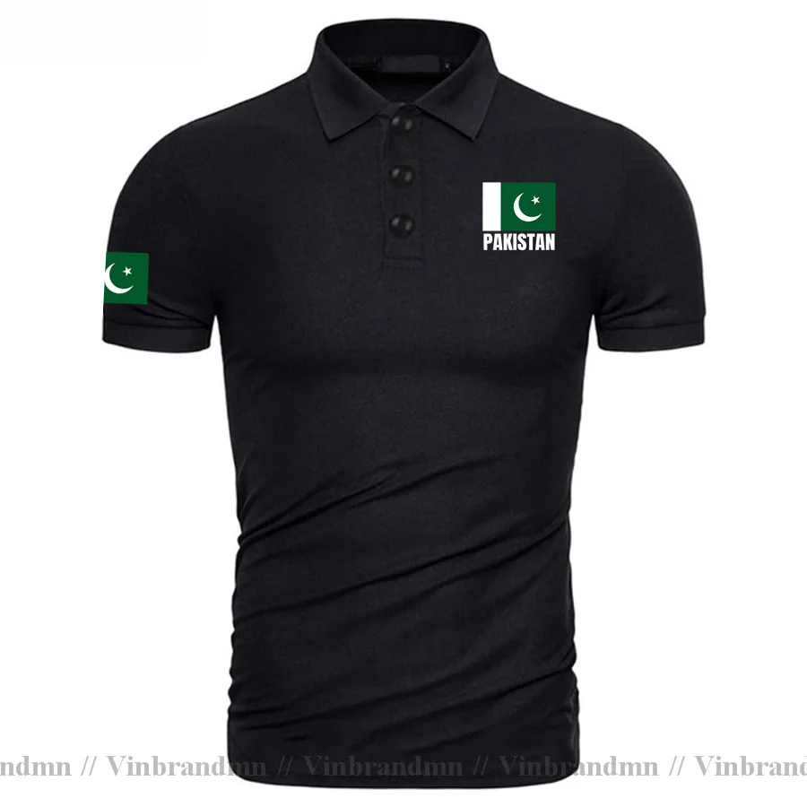 Summer Clothing Pakistan - ปากีสถานเสื้อโปโลการออกแบบธงชาติปากีสถานฤดูร้อน SLIM FIT แฟชั่นเสื้อแขนสั้นใหม่คลาสสิกเสื้อผ้าผ้าฝ้าย
