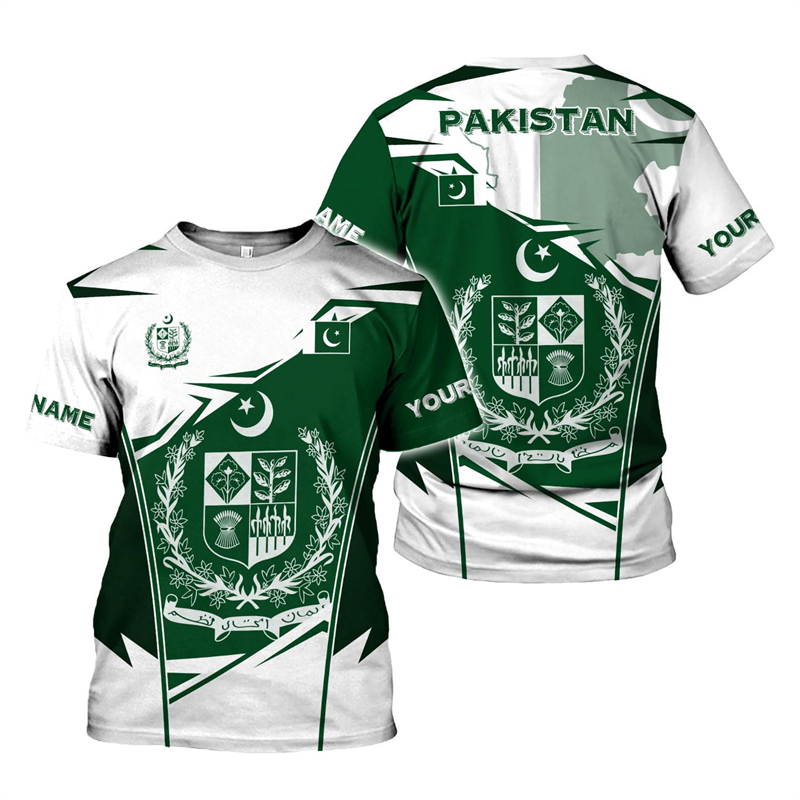 ปากีสถานธง 3Dพิมพ์ผู้ชายเสื้อย - Summer Clothing Pakistan บทวิจารณ์และราคา