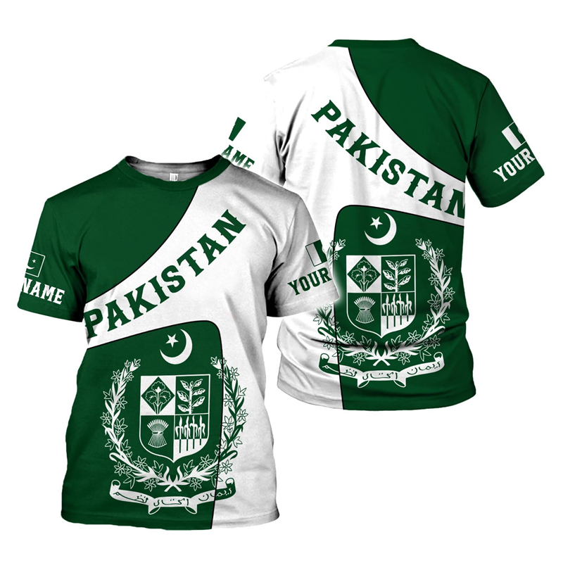 ปากีสถานธง 3Dพิมพ์ผู้ชายเสื้อย - Summer Clothing Pakistan บทวิจารณ์และราคา