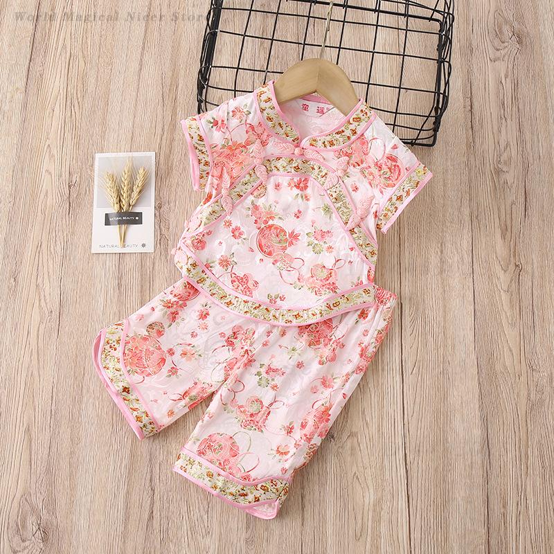 ชุดถังซูทสำหรับเด็กผู้หญิง ลาย - Summer Clothing Baby Girl บทวิจารณ์และราคา