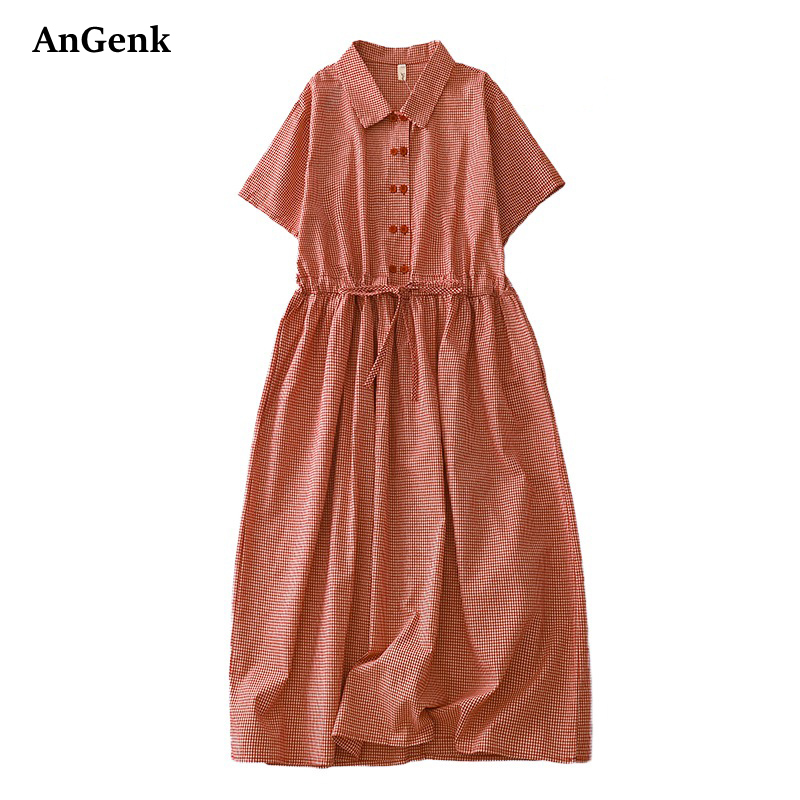 ชุดเดรสผ้าฝ้ายแขนสั้นลายสก็อตว - Summer Clothing Drawing บทวิจารณ์และราคา