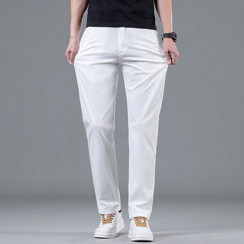 กางเกงขายาวสีขาวทรงตรงสำหรับผู - Summer Clothing Brands บทวิจารณ์และราคา