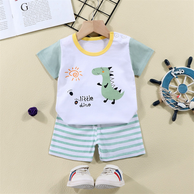 ผ้าฝ้ายTees + กางเกงขาสั้น 2 ช - Summer Clothing Baby Girl บทวิจารณ์และราคา