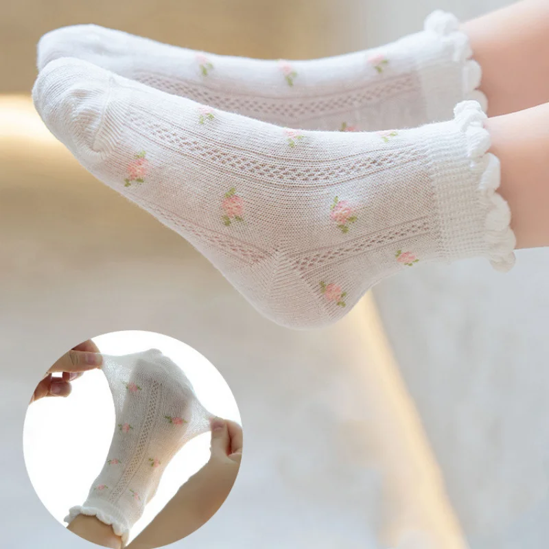 ถุงเท้าเด็ก 5 คู่/ล็อตฤดูใบไม้ - Summer Clothing Baby Girl บทวิจารณ์และราคา