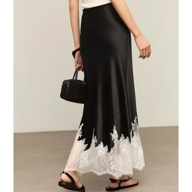 กระโปรงมิดิลูกไม้แต่งระบายทรงเ - Summer Clothing Wraps บทวิจารณ์และราคา