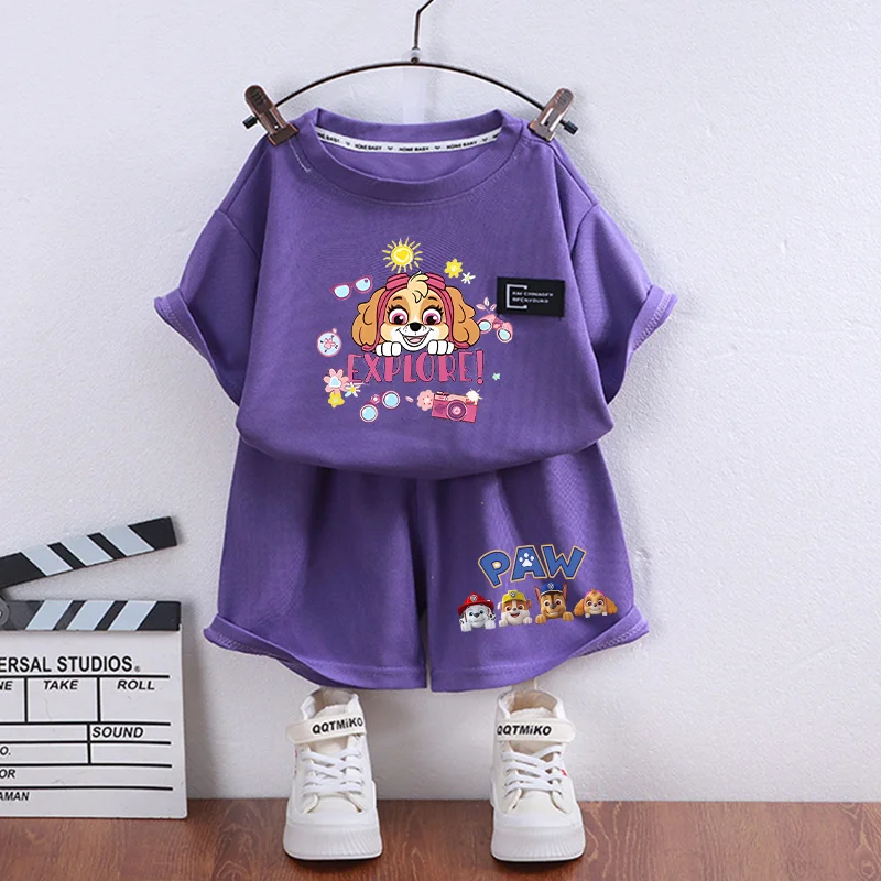 ชุดเสื้อยืดและกางเกงขาสั้นลายพ - Summer Clothing Baby Girl บทวิจารณ์และราคา