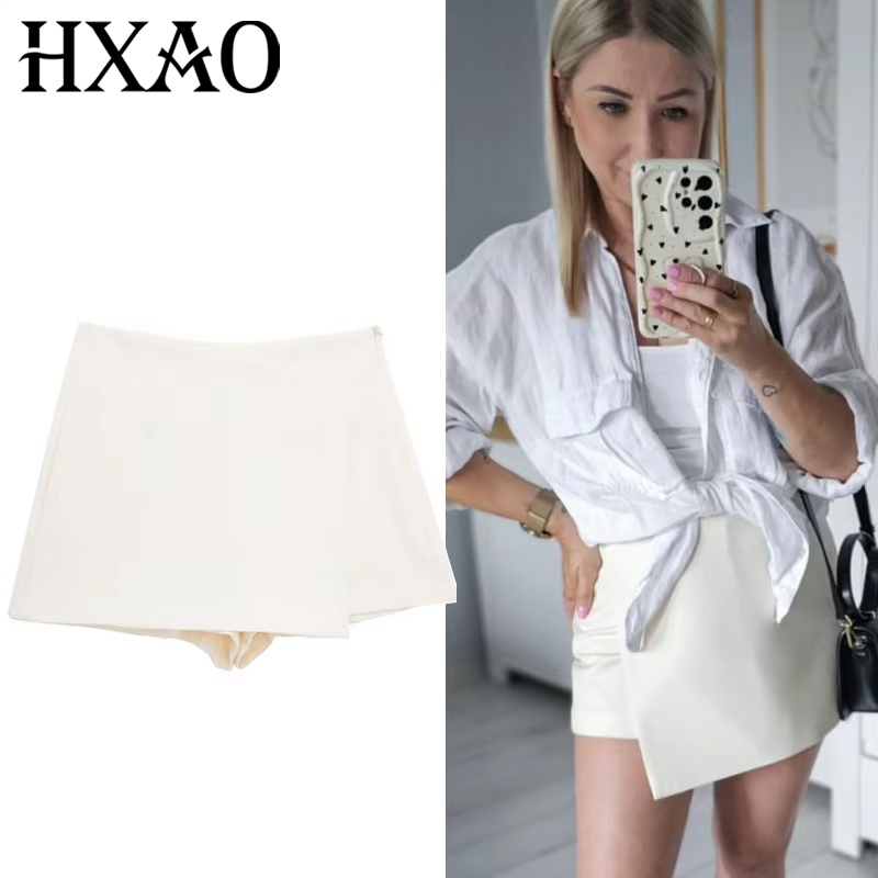 กระโปรงกางเกงขาสั้นเอวสูงสีดำข - Summer Zara บทวิจารณ์และราคา