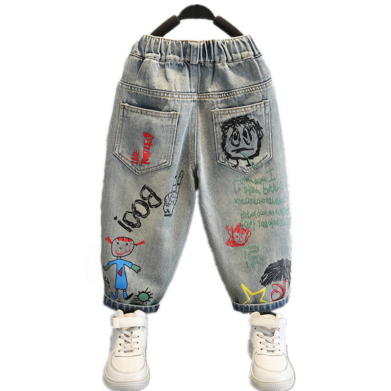 กางเกงยีนส์เด็กผู้ชายสำหรับเด็ - Summer Clothing Drawing บทวิจารณ์และราคา