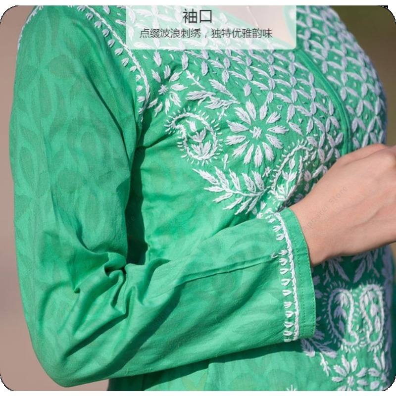 ผู้หญิงปัก Kurti อินเดีย/ปากีส - Summer Clothing Pakistan บทวิจารณ์และราคา