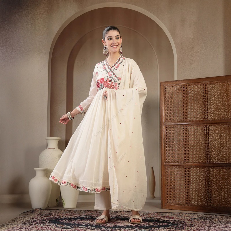 ชุดคุर्ติดีไซน์อานาร์กาลีผ้าฝ้ - Summer Clothing Pakistan บทวิจารณ์และราคา
