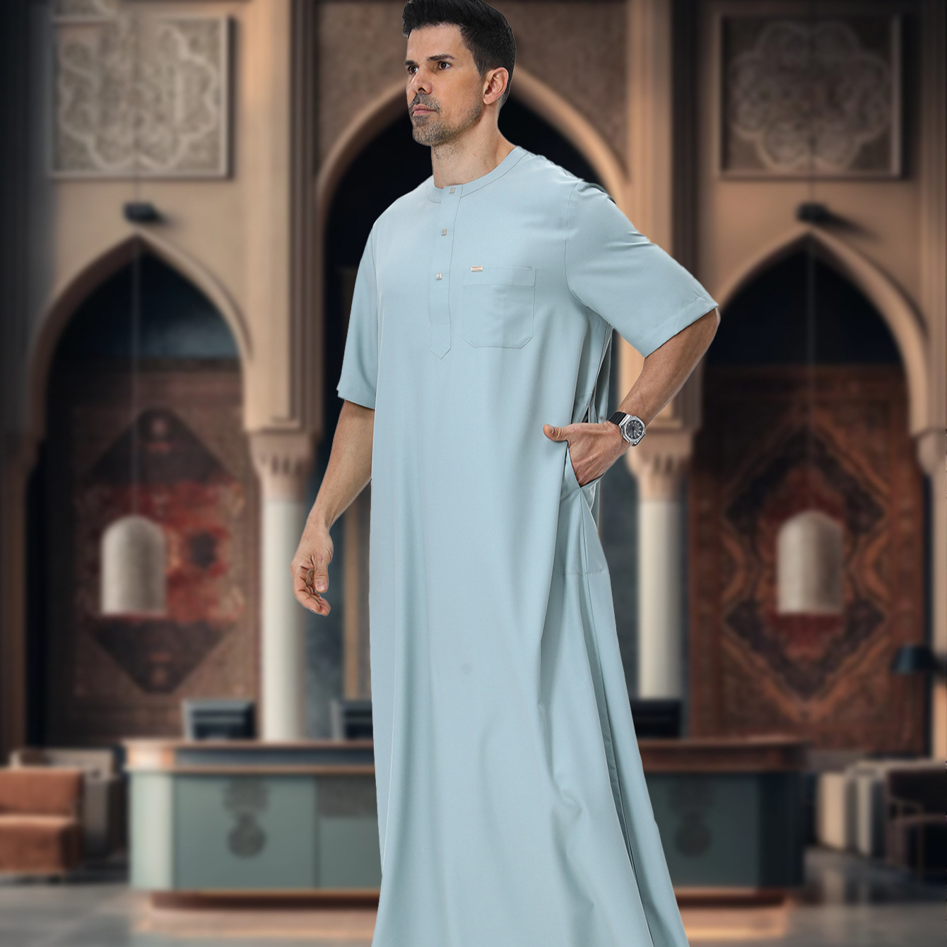 ชุดคลุมอาบายะห์แบบแขนสั้นสำหรั - Summer Clothing Pakistan บทวิจารณ์และราคา