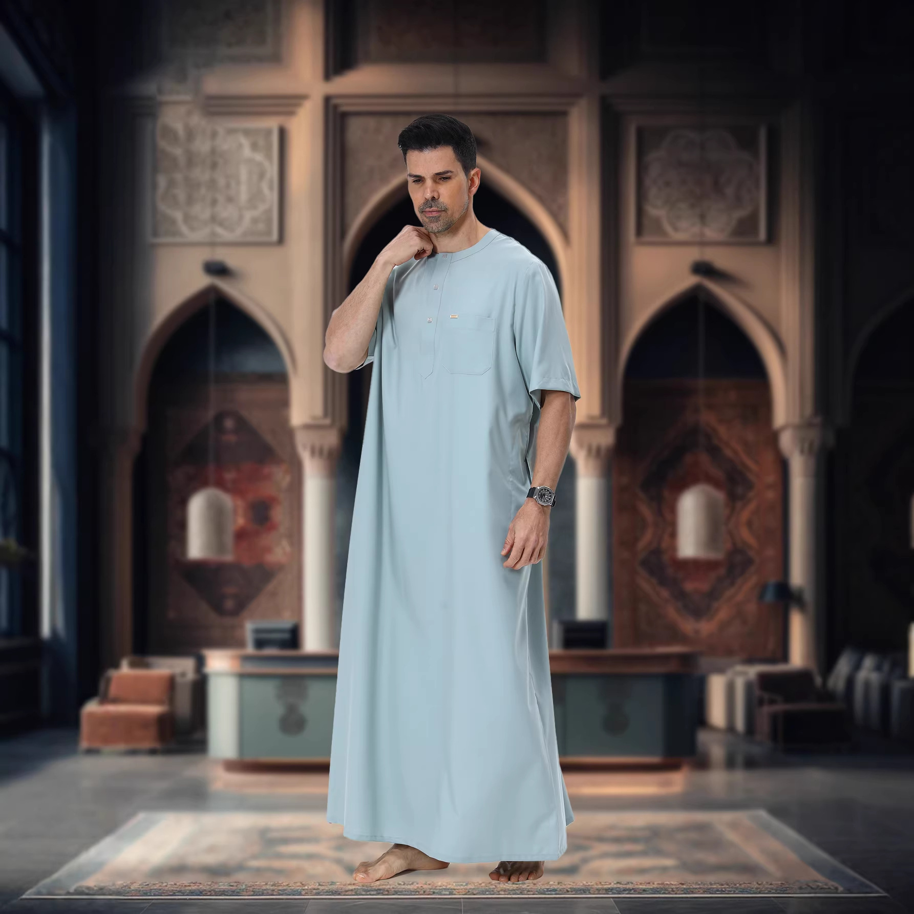 ชุดคลุมอาบายะห์แบบแขนสั้นสำหรั - Summer Clothing Pakistan บทวิจารณ์และราคา