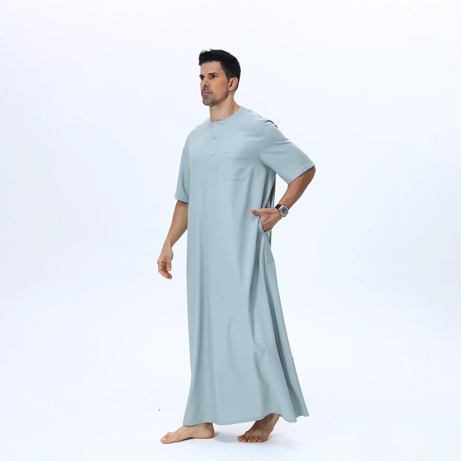 ชุดคลุมอาบายะห์แบบแขนสั้นสำหรั - Summer Clothing Pakistan บทวิจารณ์และราคา
