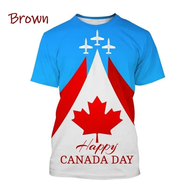 I Love Canada Flag Graphic T S - Summer Clothing Women Canada บทวิจารณ์และราคา