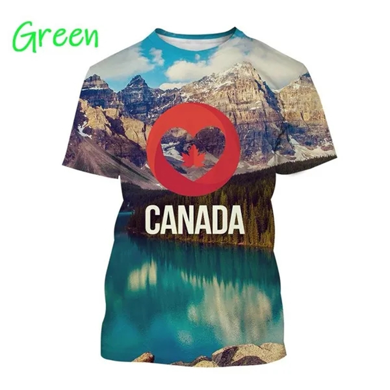 I Love Canada Flag Graphic T S - Summer Clothing Women Canada บทวิจารณ์และราคา