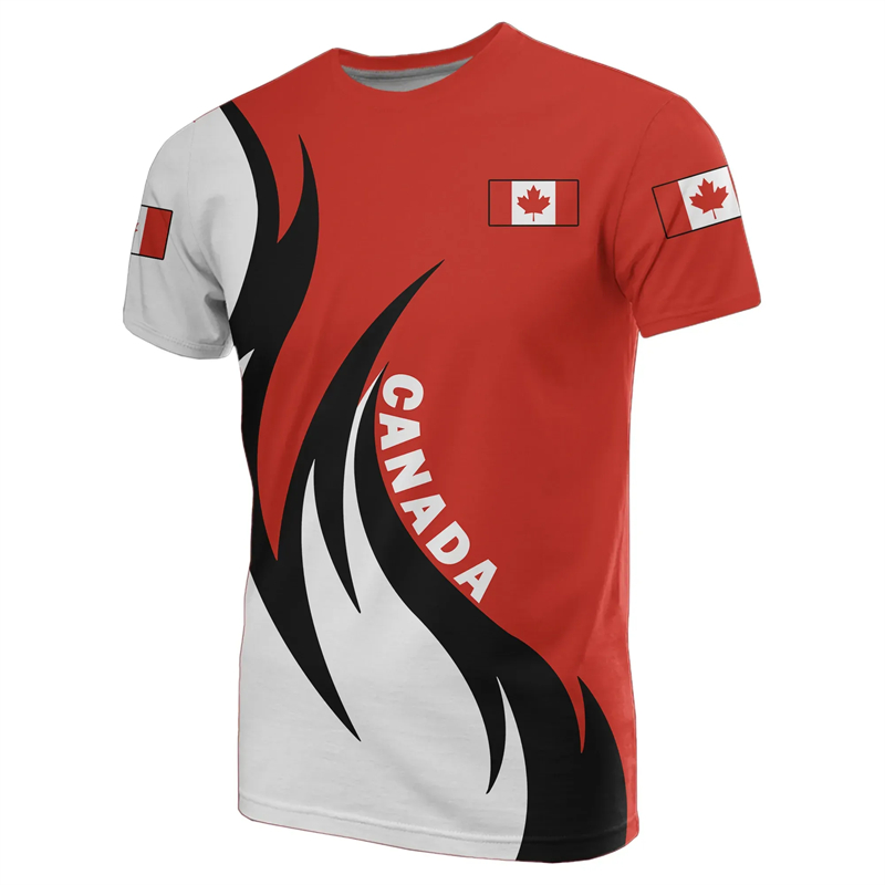 เสื้อยืดวันแคนาดาธงชาติ3D ใบเม - Summer Clothing Women Canada บทวิจารณ์และราคา