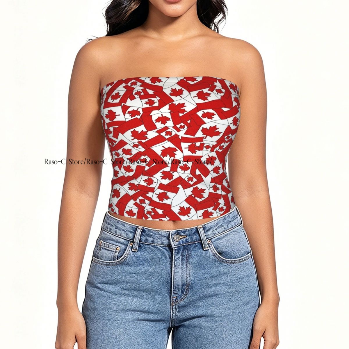 เสื้อครอปทรงสลิมแบบไม่มีสายรัด - Summer Clothing Women Canada บทวิจารณ์และราคา